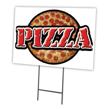 Pizza Yard Sign & Stake Outdoor Plastic Coroplast Window